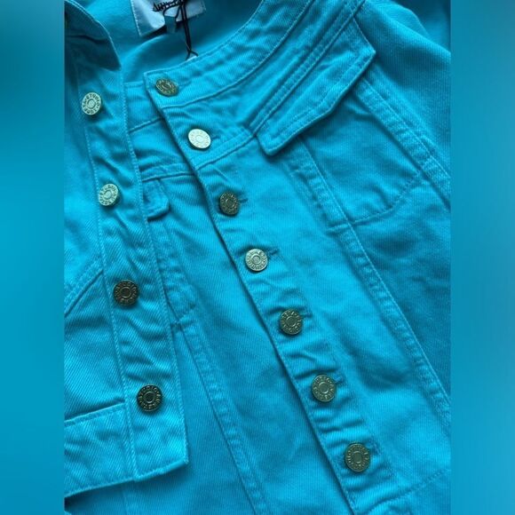 Free People Lottie Top & Skirt Tiffany Blue Set Size Small - Picture 9 of 9